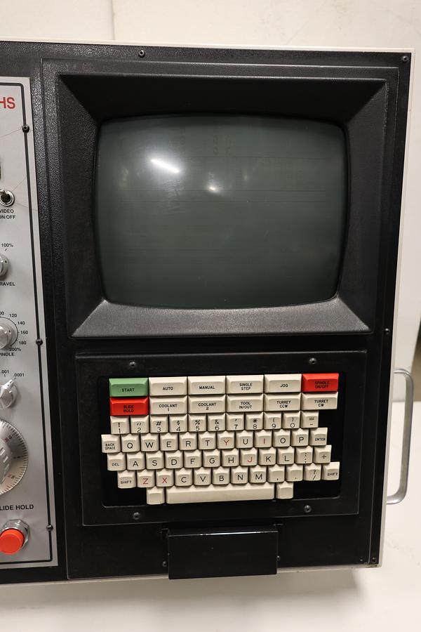 Used Fadal CNC 88HS Control Panel Operator Console CRT Keyboard Emergency Stop GHA-12