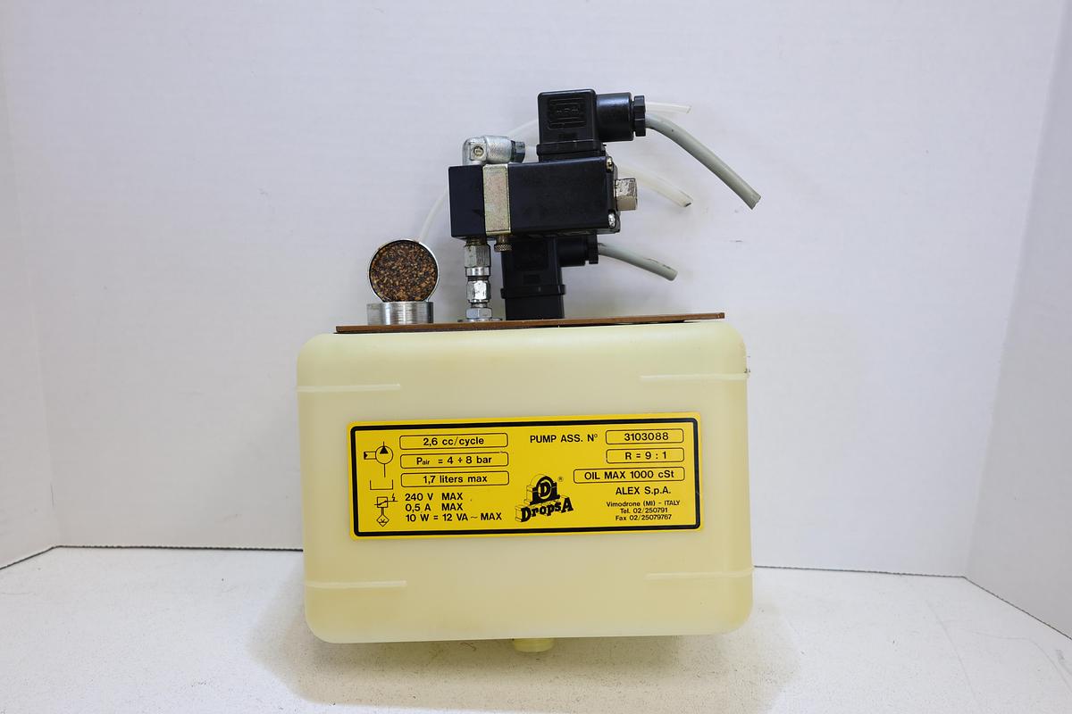 Used DropsA 3103088 Pneumatic Lubrication Pump Assembly 240V 1.7L Used