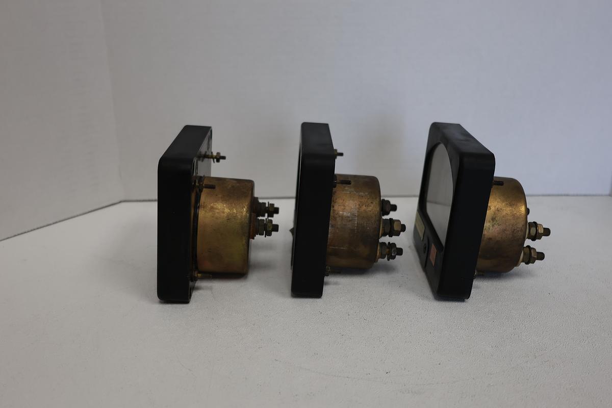 Used Vintage Analog Panel Meters Simpson Electric ICN 222410/ 222408/ 222409 SET OF 3
