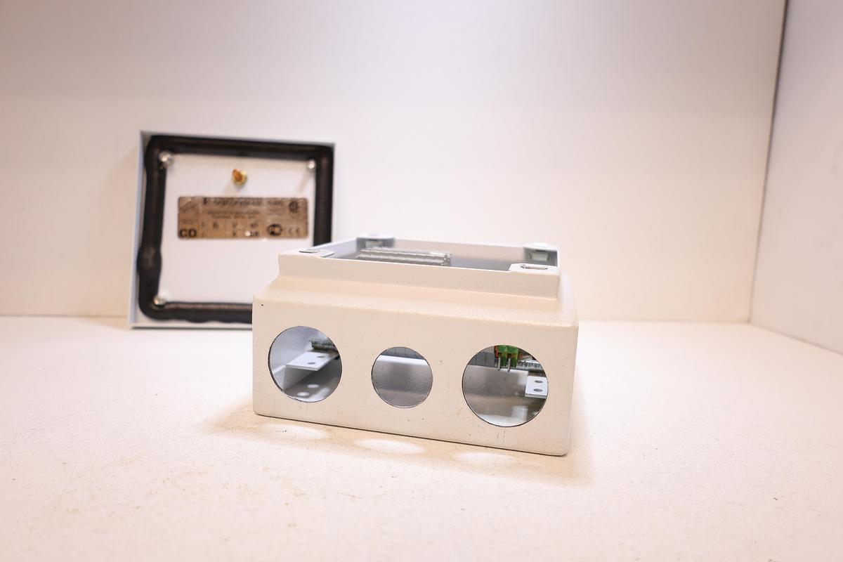 Used Quadritalia Terminal Metal Box Series CD BVIP type w/ Wago TopJob Components Rail Mount GHA-185