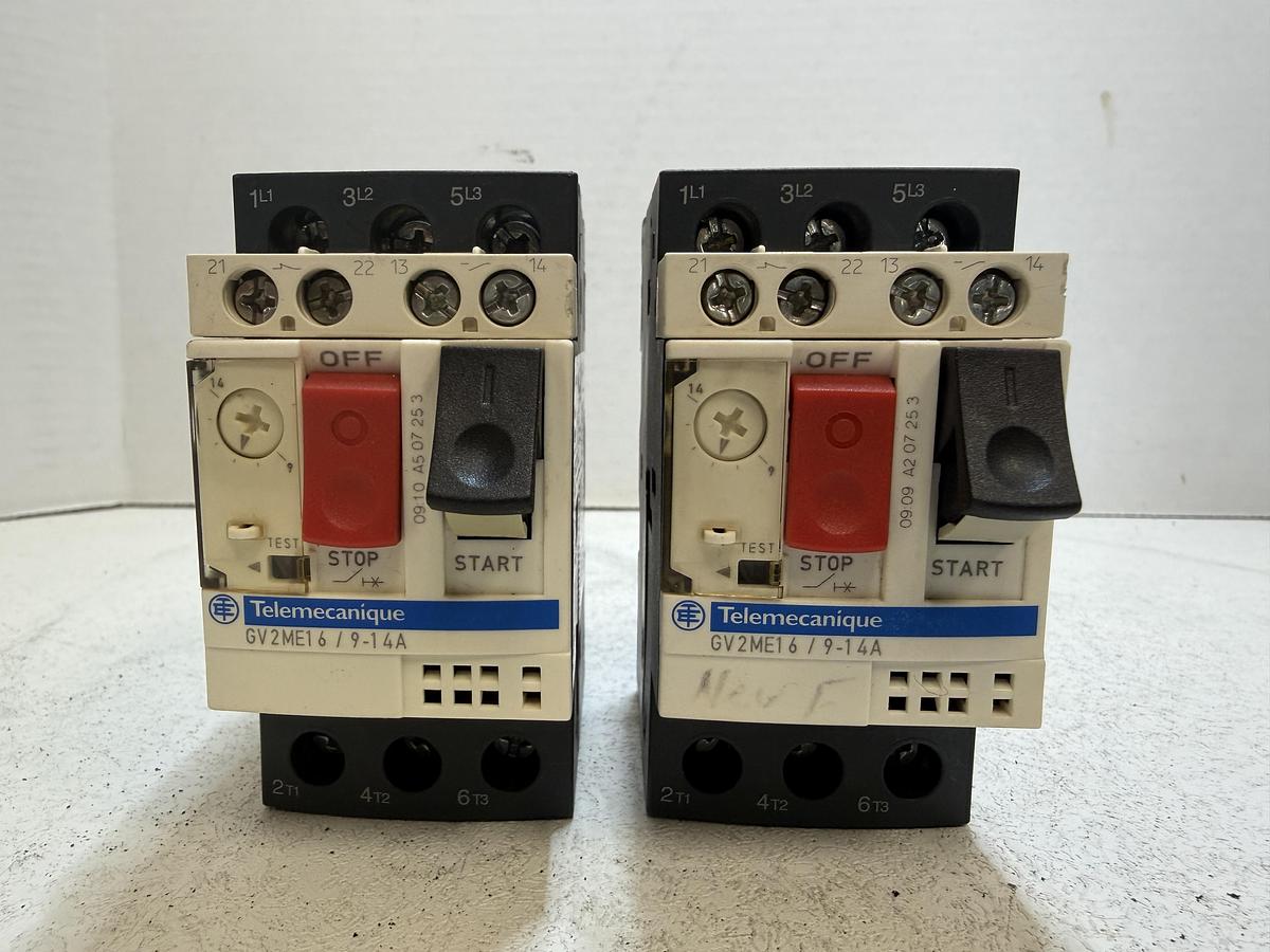 Used Telemecanique GV2ME16 Manual Motor Starter / Motor Protection Circuit Breaker – 9-14A