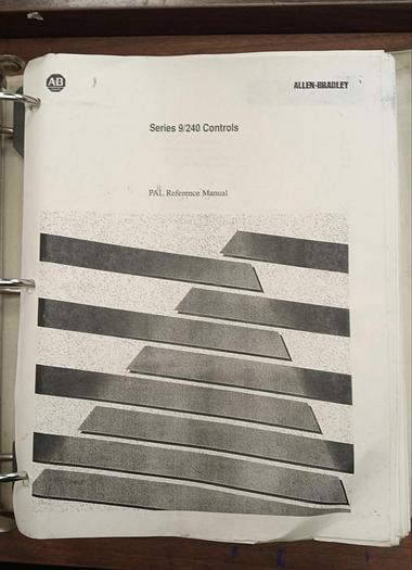 Used Allen-Bradley Series 9/240 Controls PAL Reference Manual - GHGC-D21
