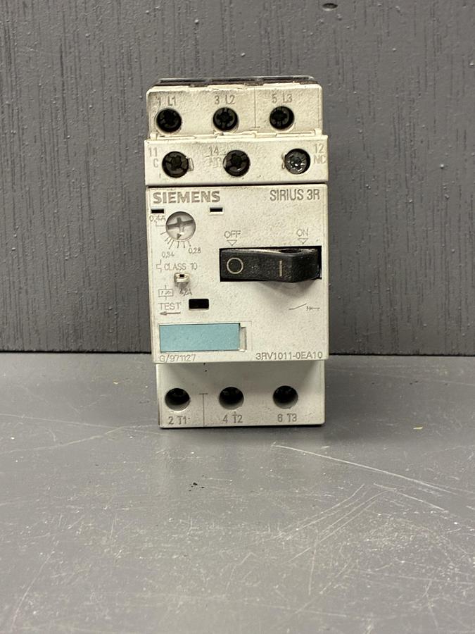 Used Siemens 3RV1011-0EA10 Motor Protection Circuit Breaker – Class 10 GHA-141