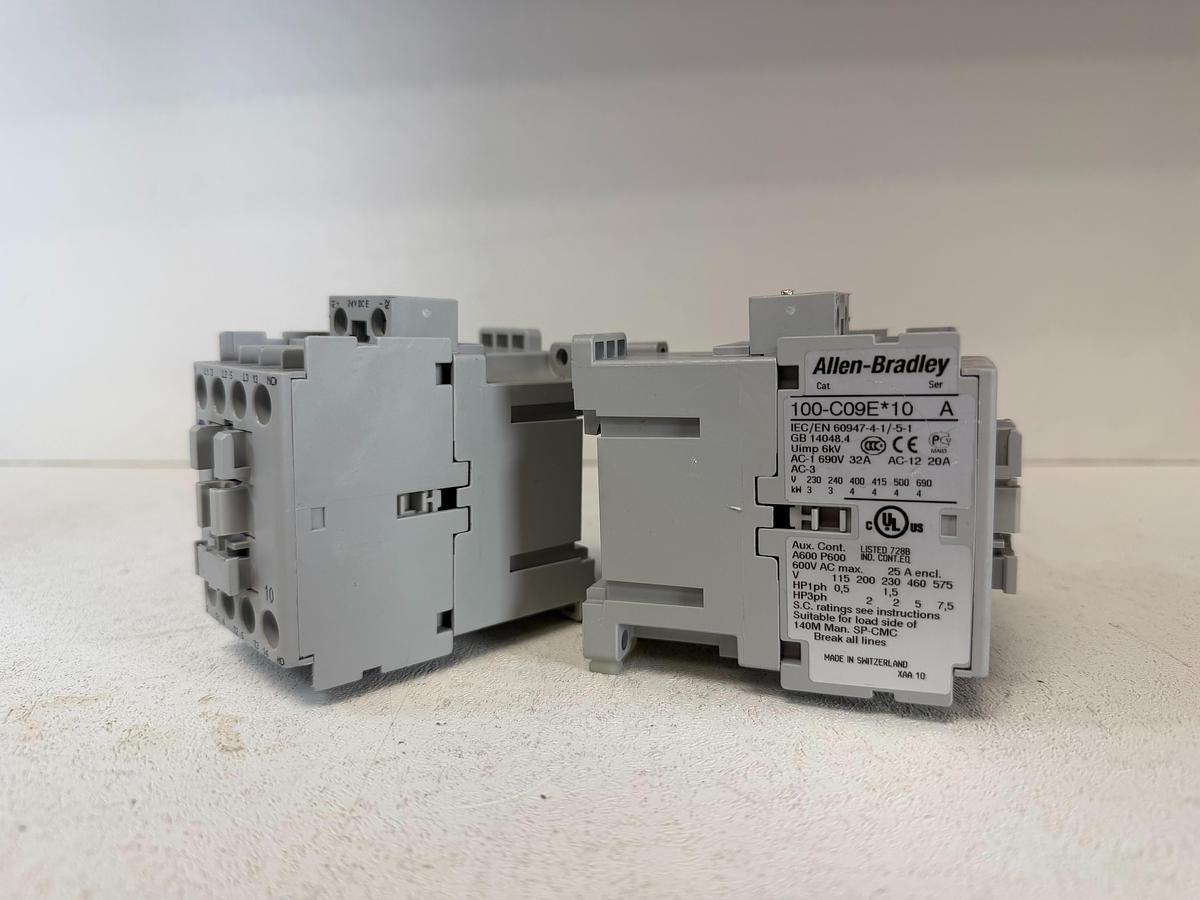 Used (Lot of 2) Allen Bradley 100-C09E*10 Ser A Contactor GHA-186