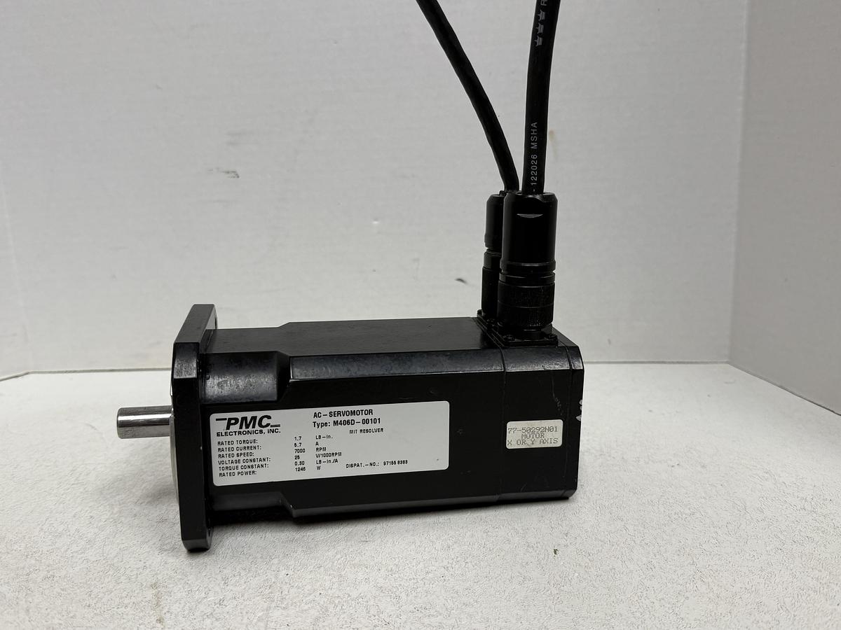Used PMC AC Servo Motor M406D-00101 7000 RPM 1.7 Nm 1246W Industrial Automation GHA-121