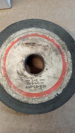 Used Lot of 3 Carborundum 10"x1-1/4"x1-1/4" Grinding Wheels GH504