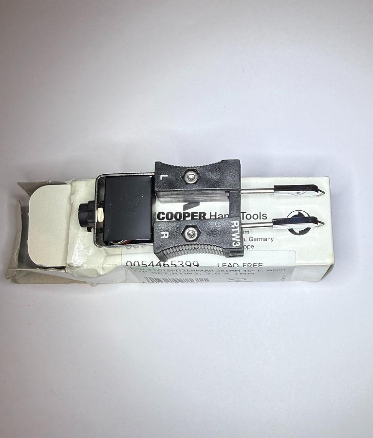 Used (NEW) Weller RTW3 - Tweezer Cartridge (Non Mil Spec) for WXMT/WMRT, 45° Chisel - 1mm x 3mm 