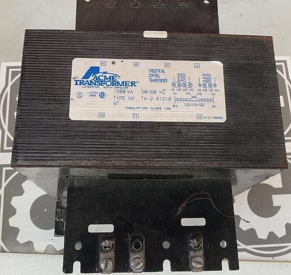Used Acme Control Transformer TA-2-81218 1500 VA GHB-58