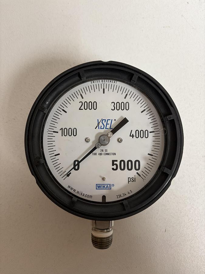 Used Wika Pressure Gauge 5000 psi 