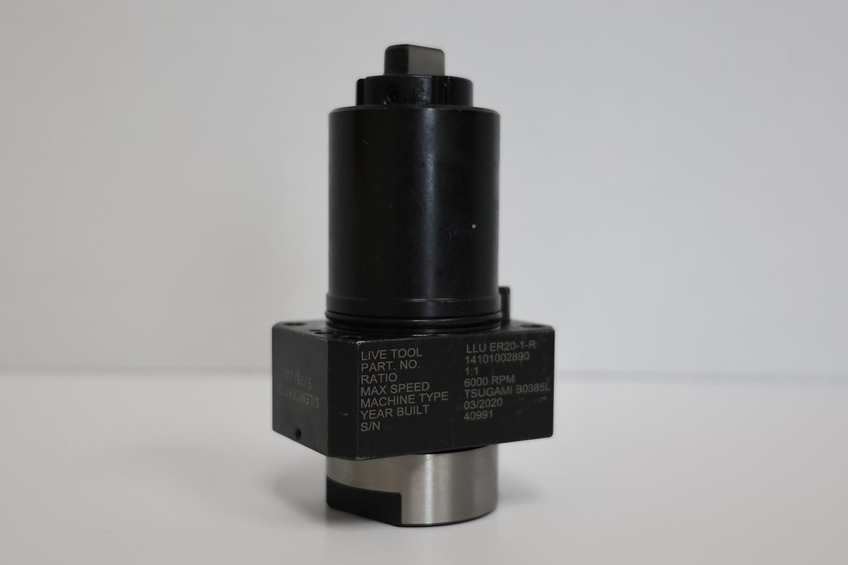 Used Tsugami LLU-ER20-1-R Live Tool Holder ER20 for BO385L CNC Lathe – Tested Used GHA-188