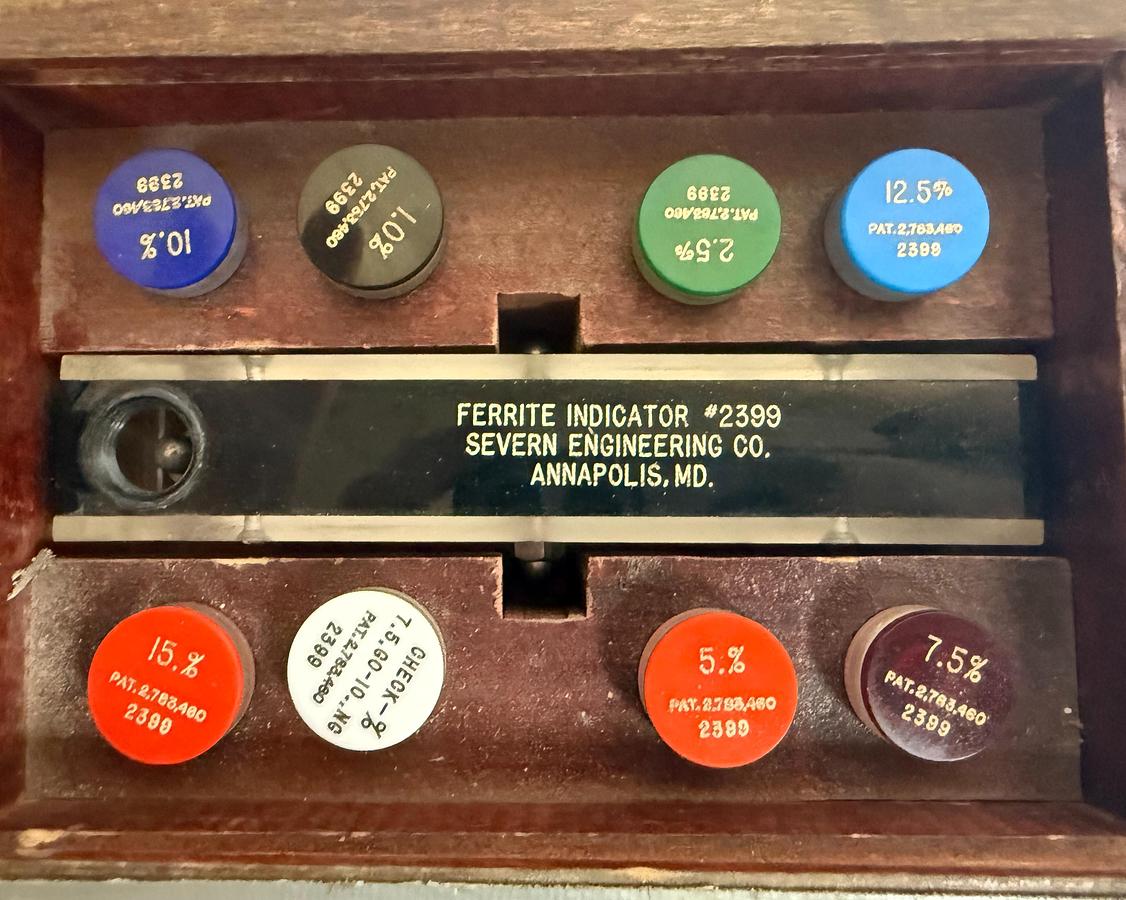 Used Ferrite Indicator Severn Engineering with 8 Inserts GHC-25