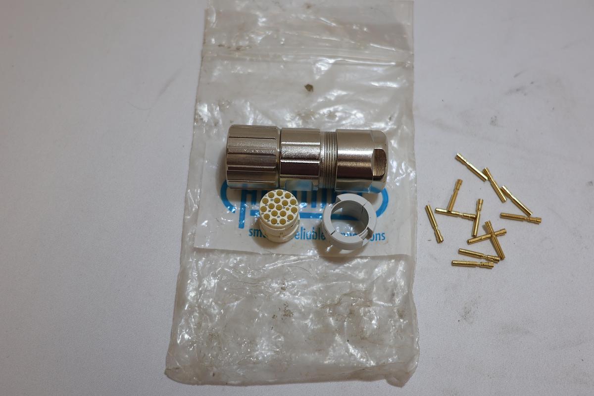 Hummel Circular Connector Lot of 2 w/ 12 Gold Pins New Surplus