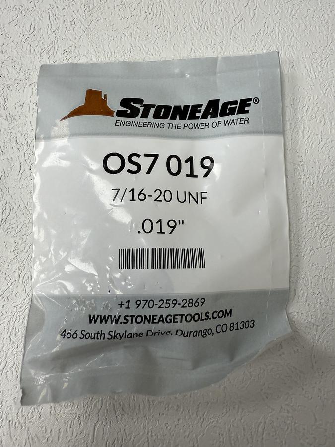 Used (Lot Of 4) StoneAge OS7 019 Orifice 7/16-20 UNF .019" GHC-29