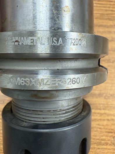 Used Kennametal Collet Chuck: 13/16" Capacity, ER32 Collet, Modular Connection Shank KM63XMZER3260Y GHA-GS20