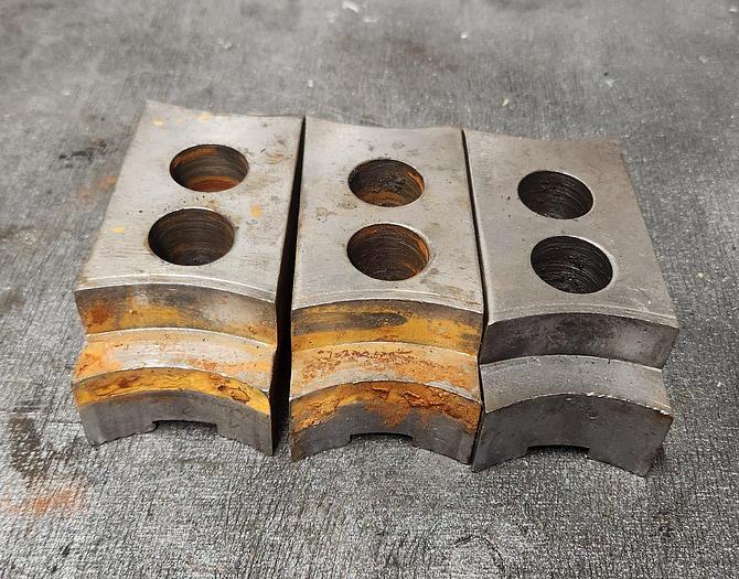 Used ALUMINUM SERRATED SOFT JAWS (set of 3)- GHA-30