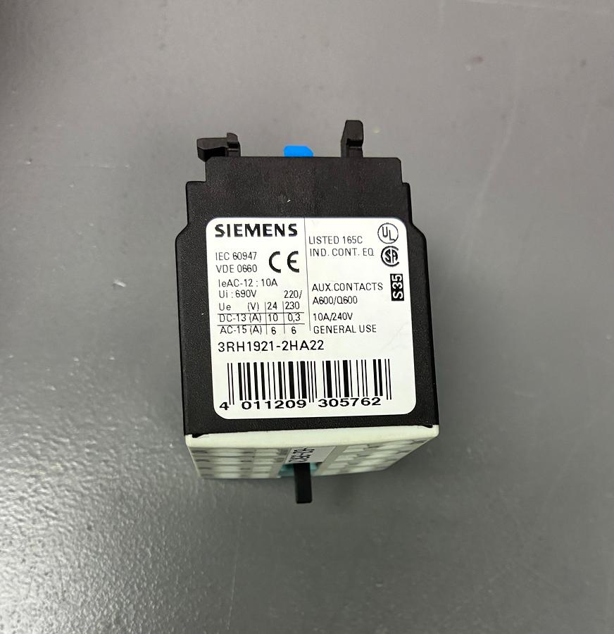 Used Siemens 3RH1921‑2HA22 Auxiliary Switch Block GHC-36