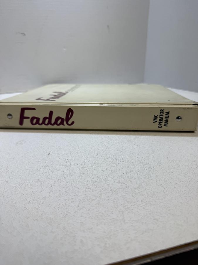 Used Fadal Engineering Co. Inc. VMC Operator Manual GHGC-22
