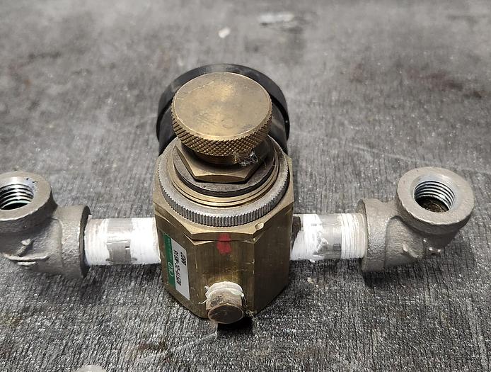 Used CKD Valve B2519-2C-NS16 with Nisshin Pressure Gauge (15 PSI) - GHA-131