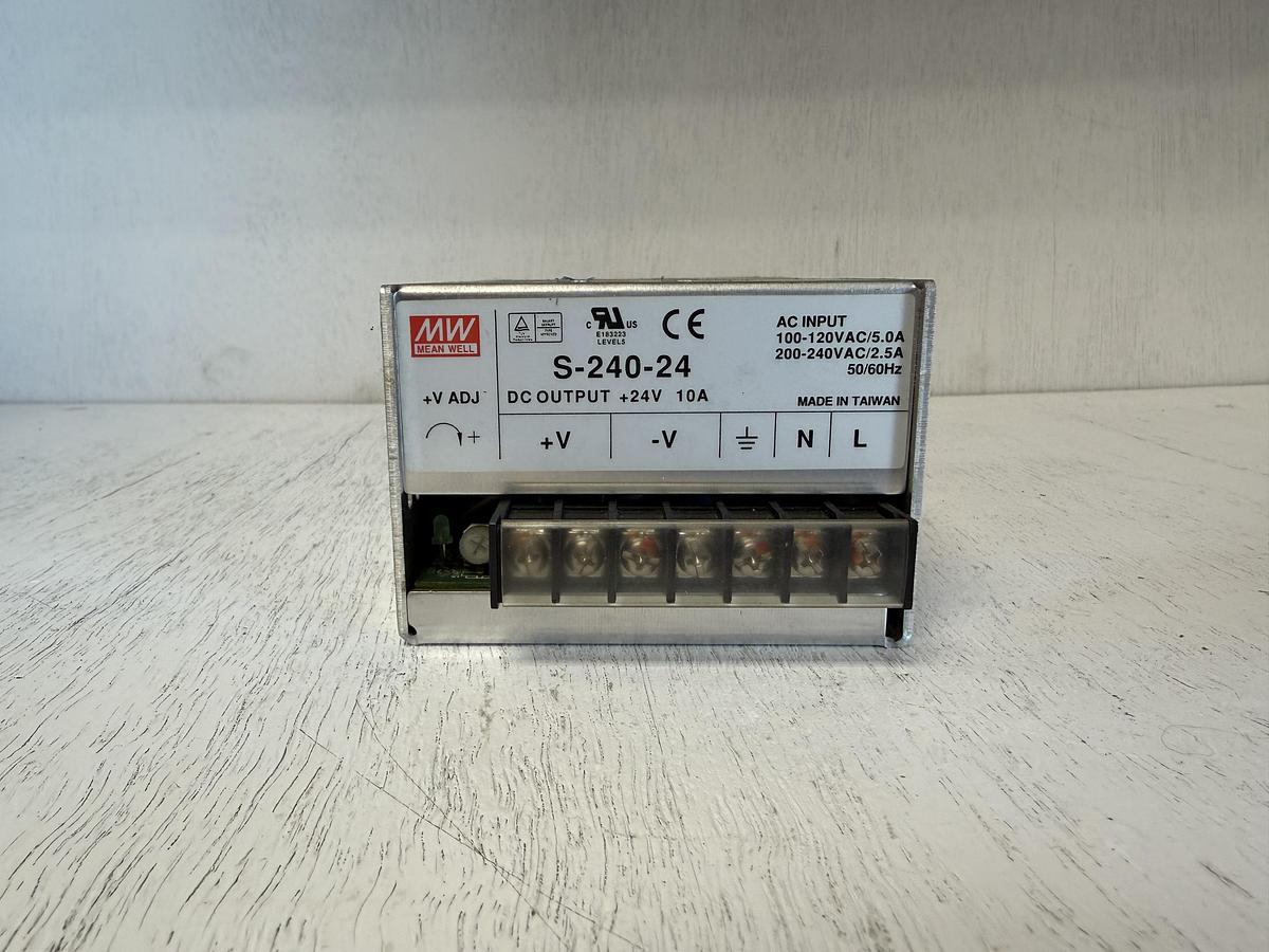 Used Mean Well S-240-24 Switching Power Supply 24VDC GHA-180