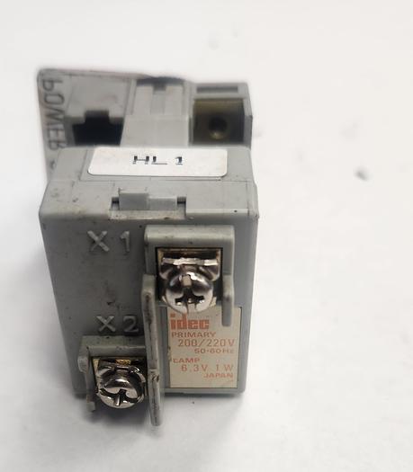 Used IDEC APS White Pilot Light Panel Mount 6.3V - GHA-158-C3