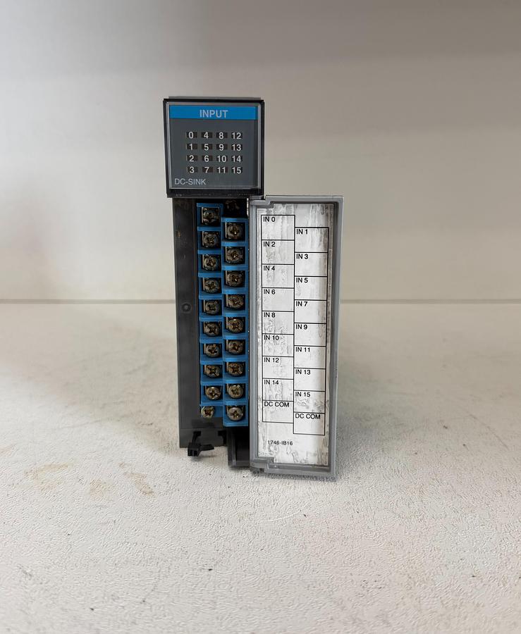 Used Allen Bradley SLC 500 1746-IB16 Ser C 16-Point DC Input Module GHA-185
