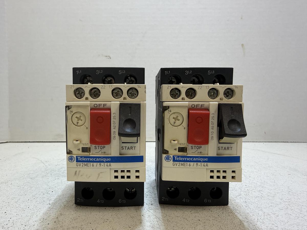 Used Telemecanique GV2ME16 Manual Motor Starter / Motor Protection Circuit Breaker – 9-14A