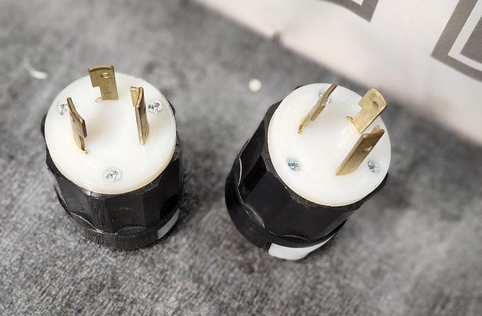 Used Leviton 2611 L5-30P Locking Plug, 30 A, 125 V (Lot of 2) - GHA-25