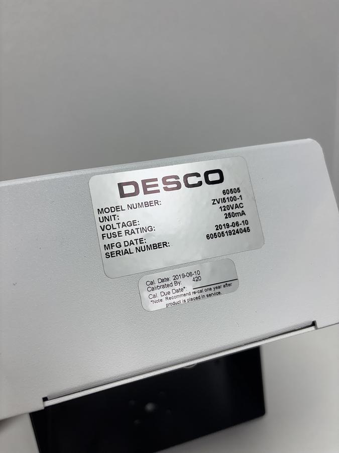 Used Desco, High Output Bench Top Ionizer, 60505, GHC-