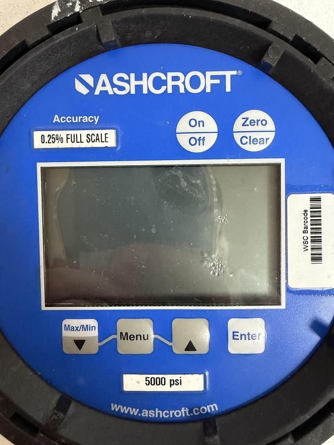Used Ashcroft Gauge Pressure 452074SD02L5000BL Digital 