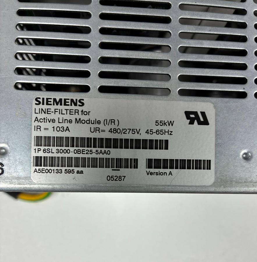 Used Siemens 6SL3000-0BE25-5AA0 Line Reactor – SINAMICS G120 GHC-52