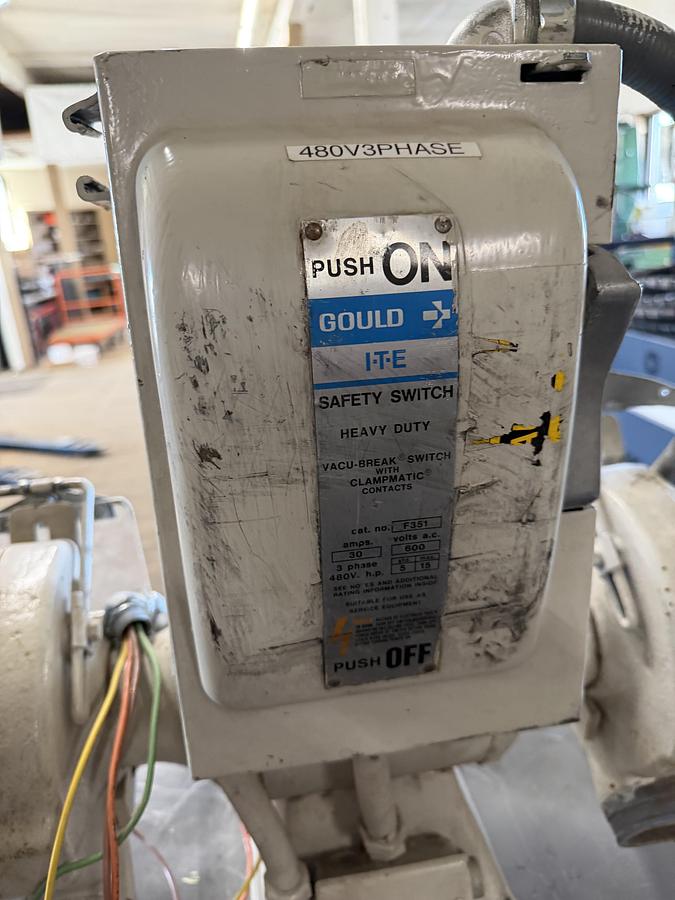 Used Baldor 8123wD 460V 3 Phase Bench Grinder/Buffer