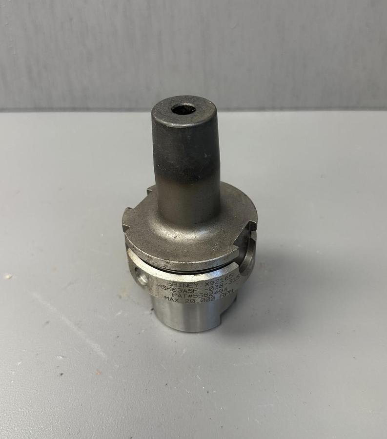 Used Briney HSK63ASF-038-315 Shrink Fit Tool Holder GHA-49