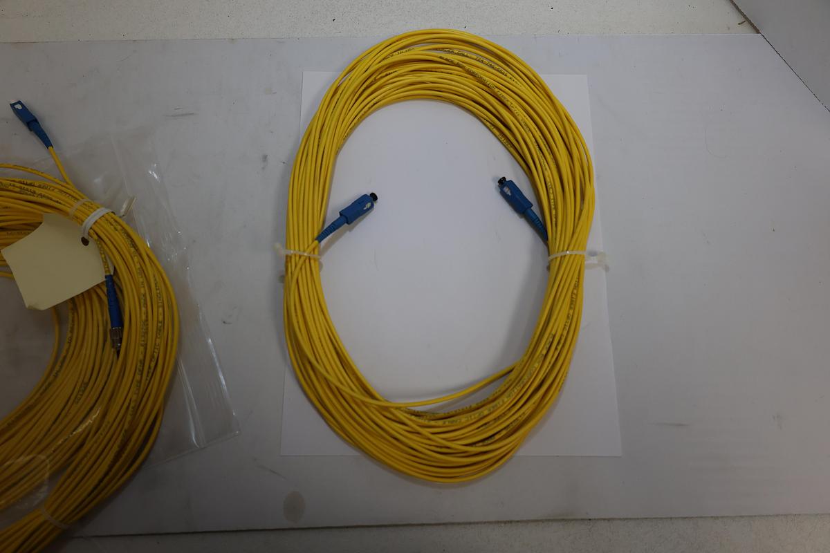 Lot of 3 30M Singlemode Fiber Optic Patch Cables Mixed Connectors 9/125