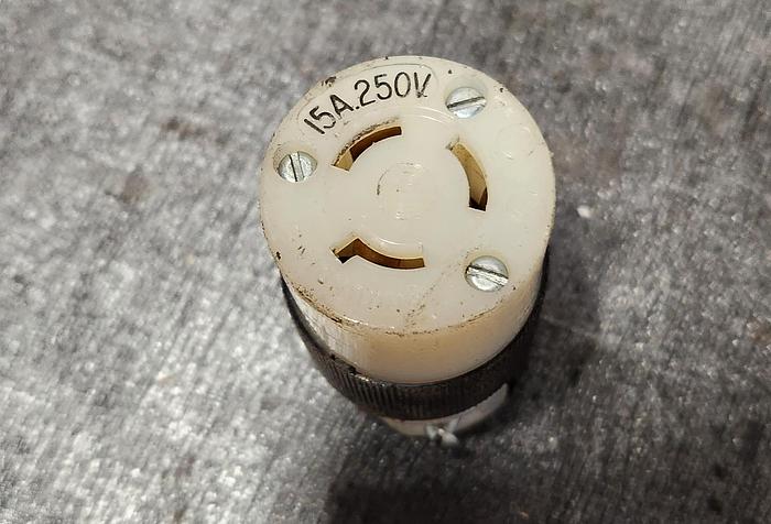 Used Hubbell 15A 250V Locking Plug Twist-Lock Cord Female - GHA-125