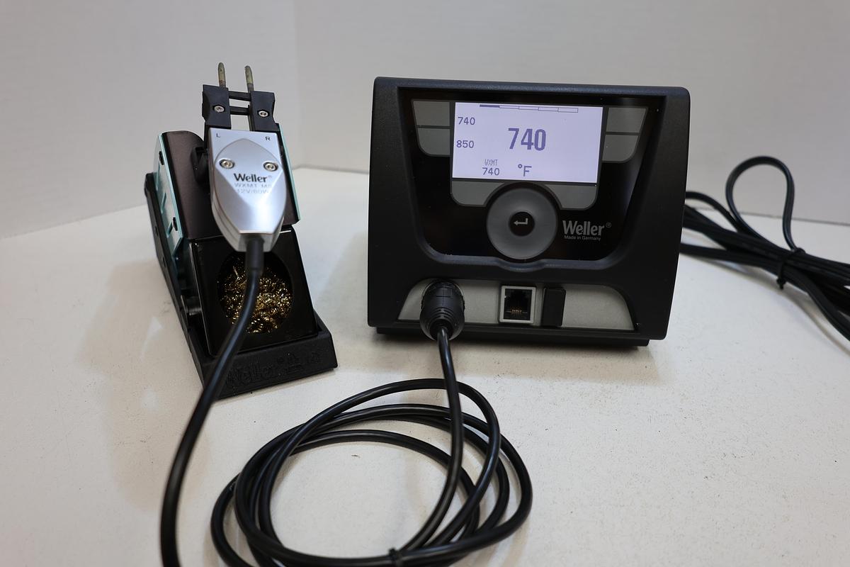 Used Weller WX1 200W Digital Soldering Station w/ WXMP Micro Iron & Stand Tested