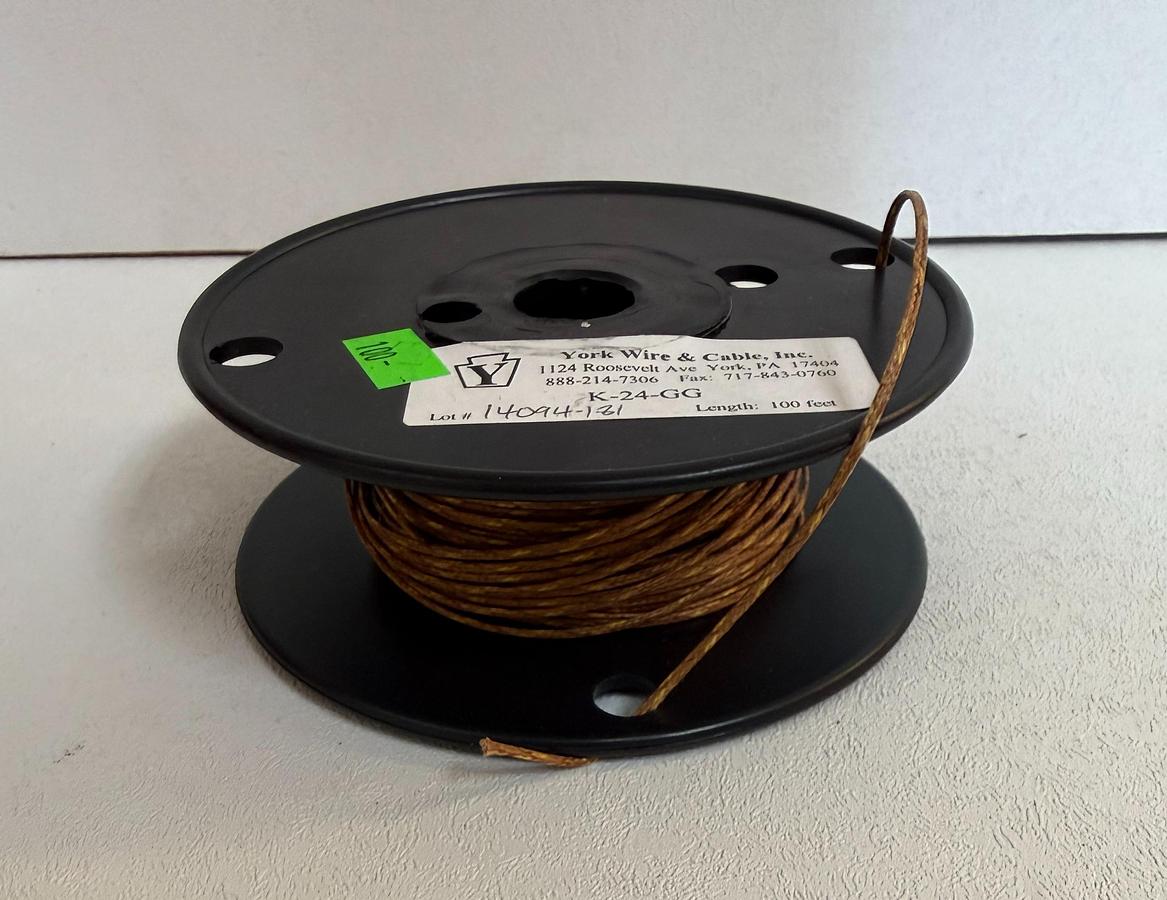 Used York Wire and Cable Insulated Thermocouple Wire K-20-GG