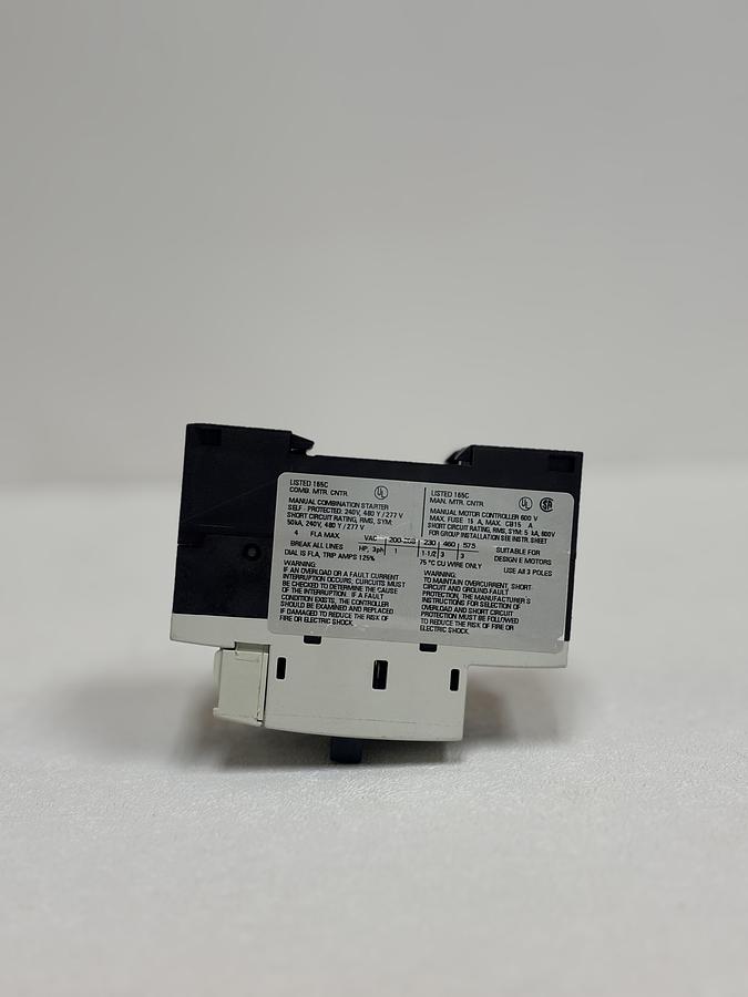 Used Siemens 3RV1011-1EA10 SIRIUS 3R Motor Protection Circuit Breaker GHC-40