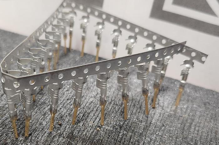 MX150L Male Terminal for 14-16 AWG Wire, Length 25.4mm, Gold Plated (lot of 24)- GHCC-D2