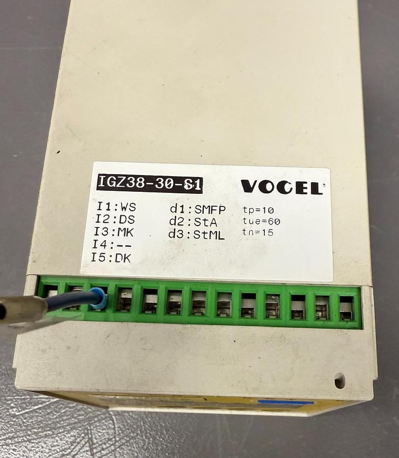 Used Vogel IGZ38-30-S1 PLC Module/Rack GHC-34