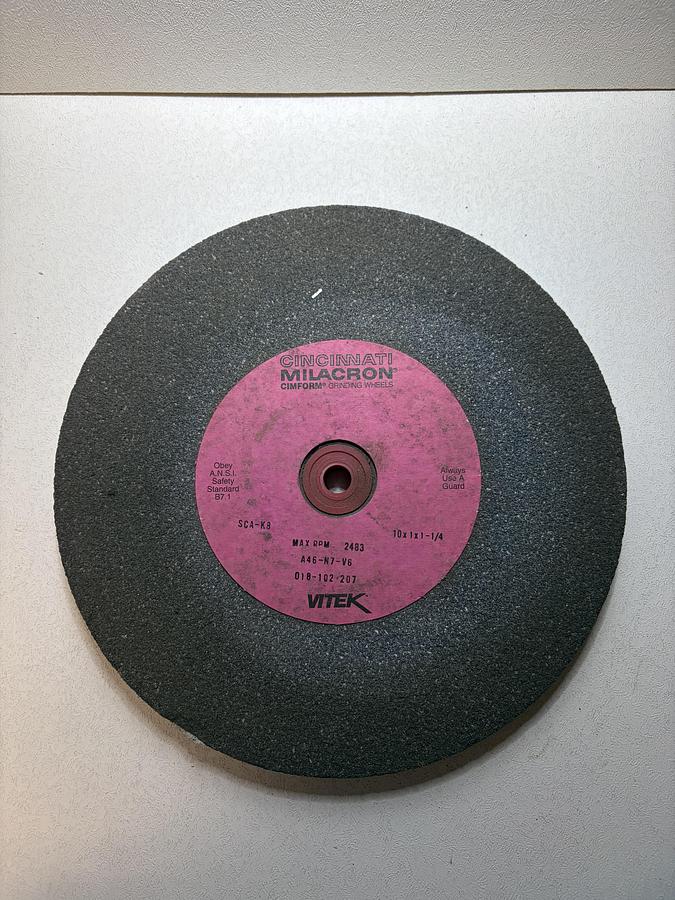Cincinnati Milacron Cimform Grinding Wheel 10 x 1 x 1-1/14 GHC-43