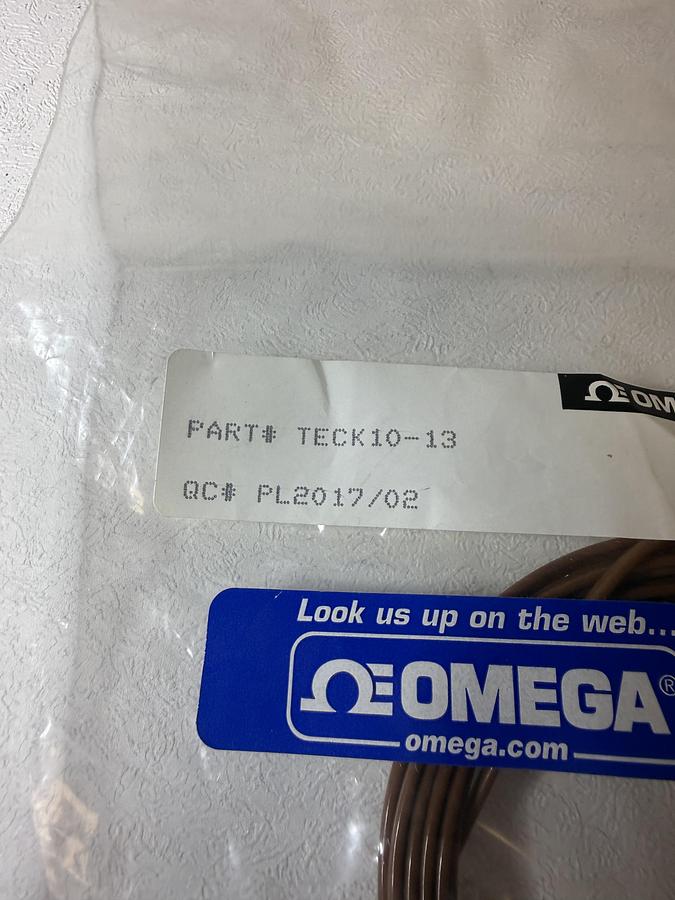 Used Omega Engineering TECK10-13 Temp Sensor Accessories, Cables and Cable Clamps GHGC-5
