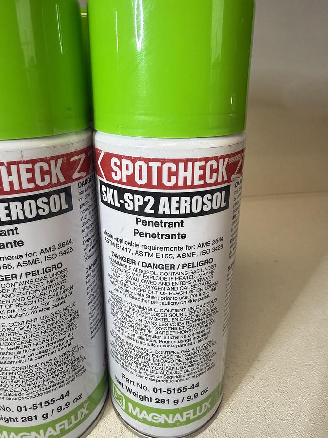 Used 3 Pack Magnaflux Spotcheck SKL-SP2 Aerosol Penetrant Exp. Mar 2026 GHA-8