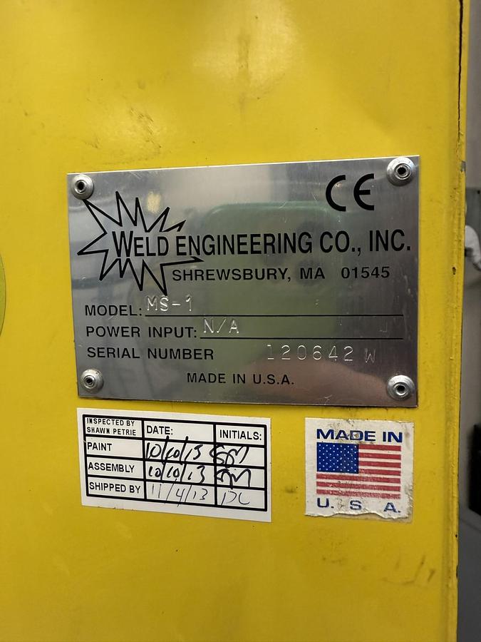 Used Weld Engineering MS-1 Seperator 