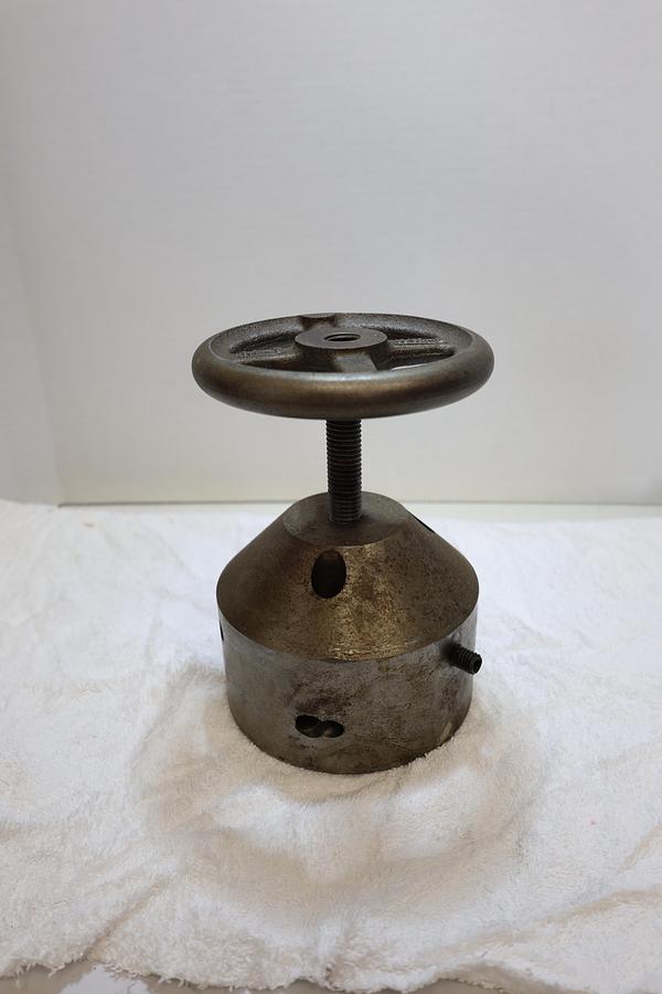 Used Vintage Cast Iron Handwheel Screw Jack Positioning Fixture Tool