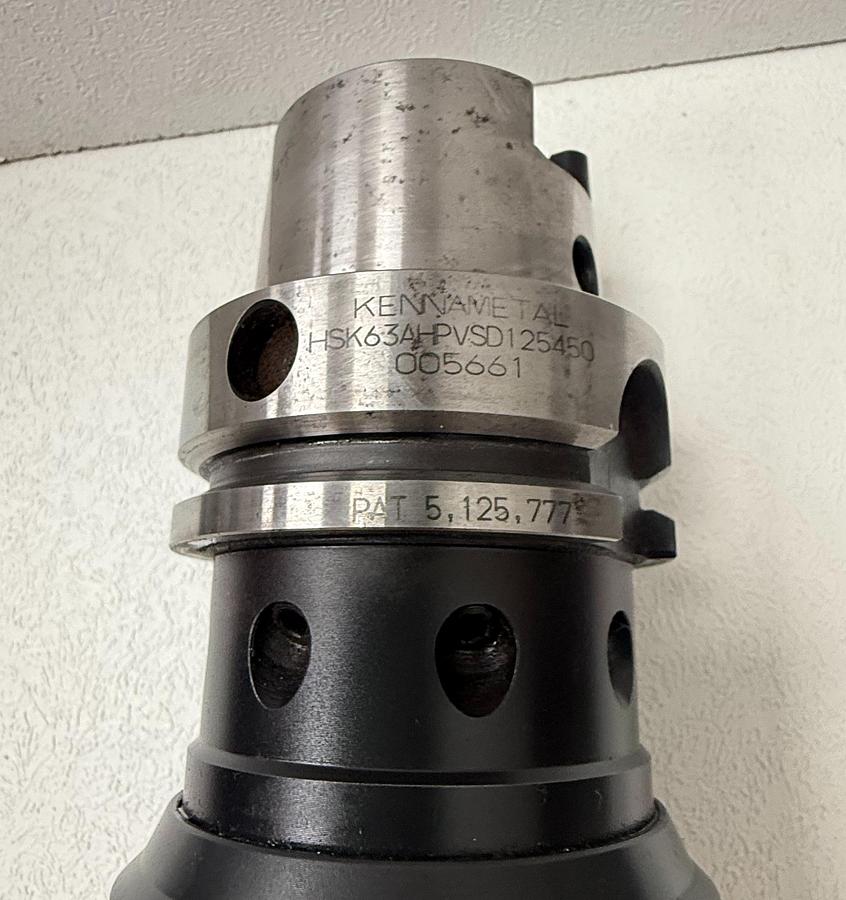 Used Kennametal HSK63AHPVSD125450 Mill Chuck With Cutting Tool GHC-27