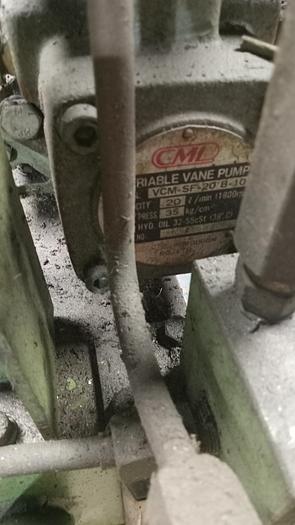 Used 6.5 Gallon Hydraulic Tank W/ CML Variable Vane Pump & Tatung Co 3Ph Induction Motor GH0-0