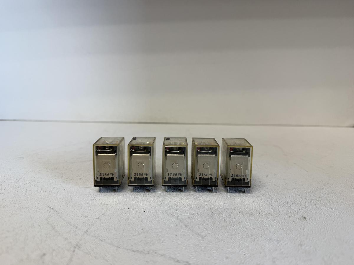 Used Lot of 5 Omron LY2N 24VDC General Purpose Relays Plug-In 8-Pin LY2N 24V DC GHGC-D15