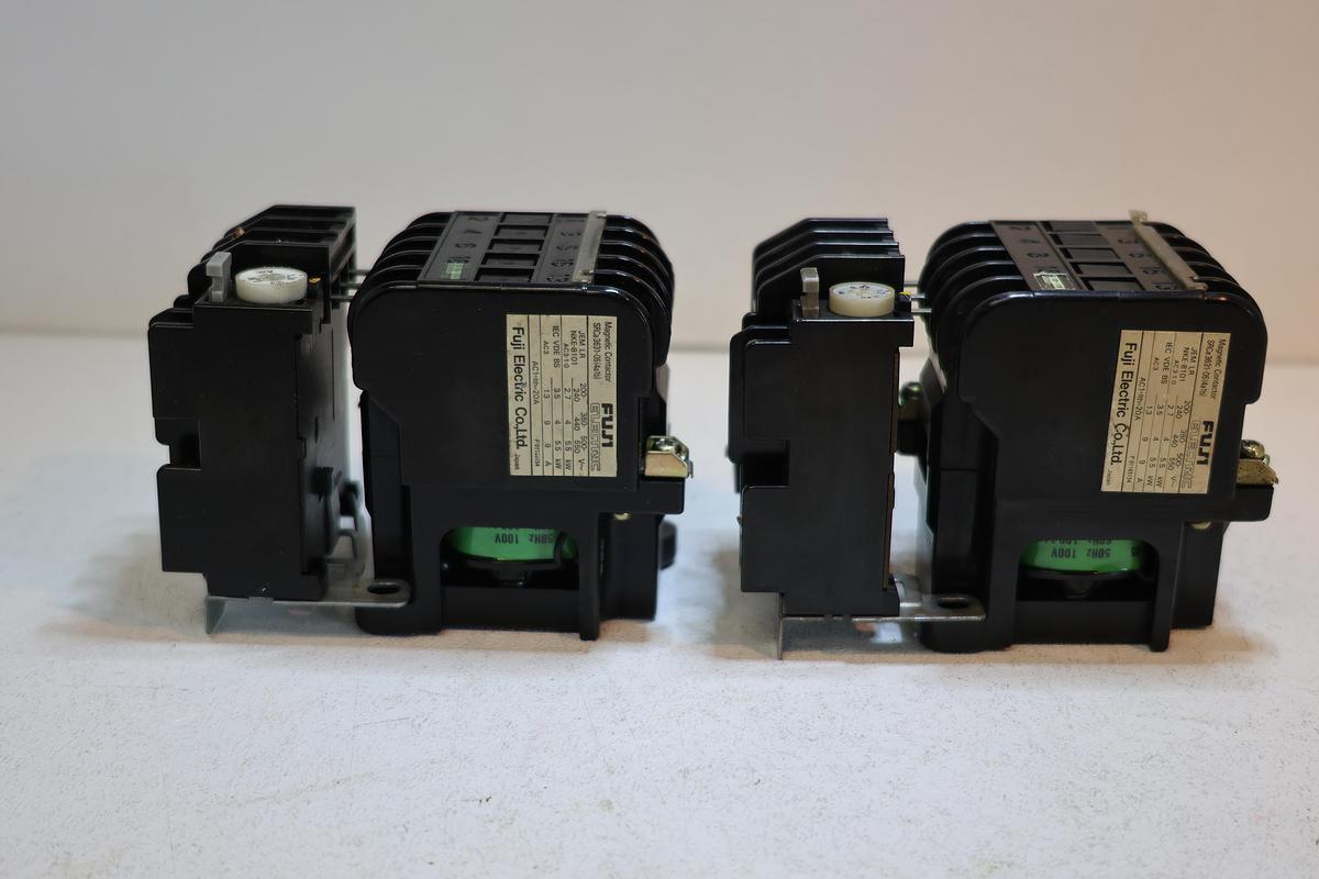 Used Fuji Electric SRCa-363105 (4A1B) Magnetic Contactor – 4NO + 1NC Auxiliary Contacts (Lot of 2) GHA-186