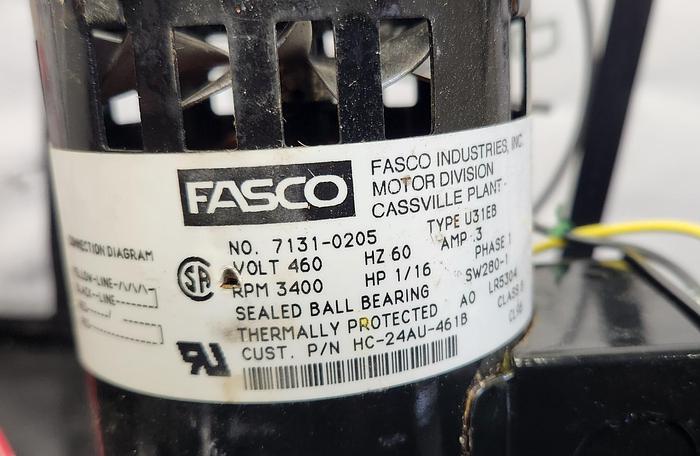 Used Fasco 7131-0205 Electric Motor, Type U31EB2, 460v, Hz60, 0.3Amp, 3400 Rpm, 16Mhp