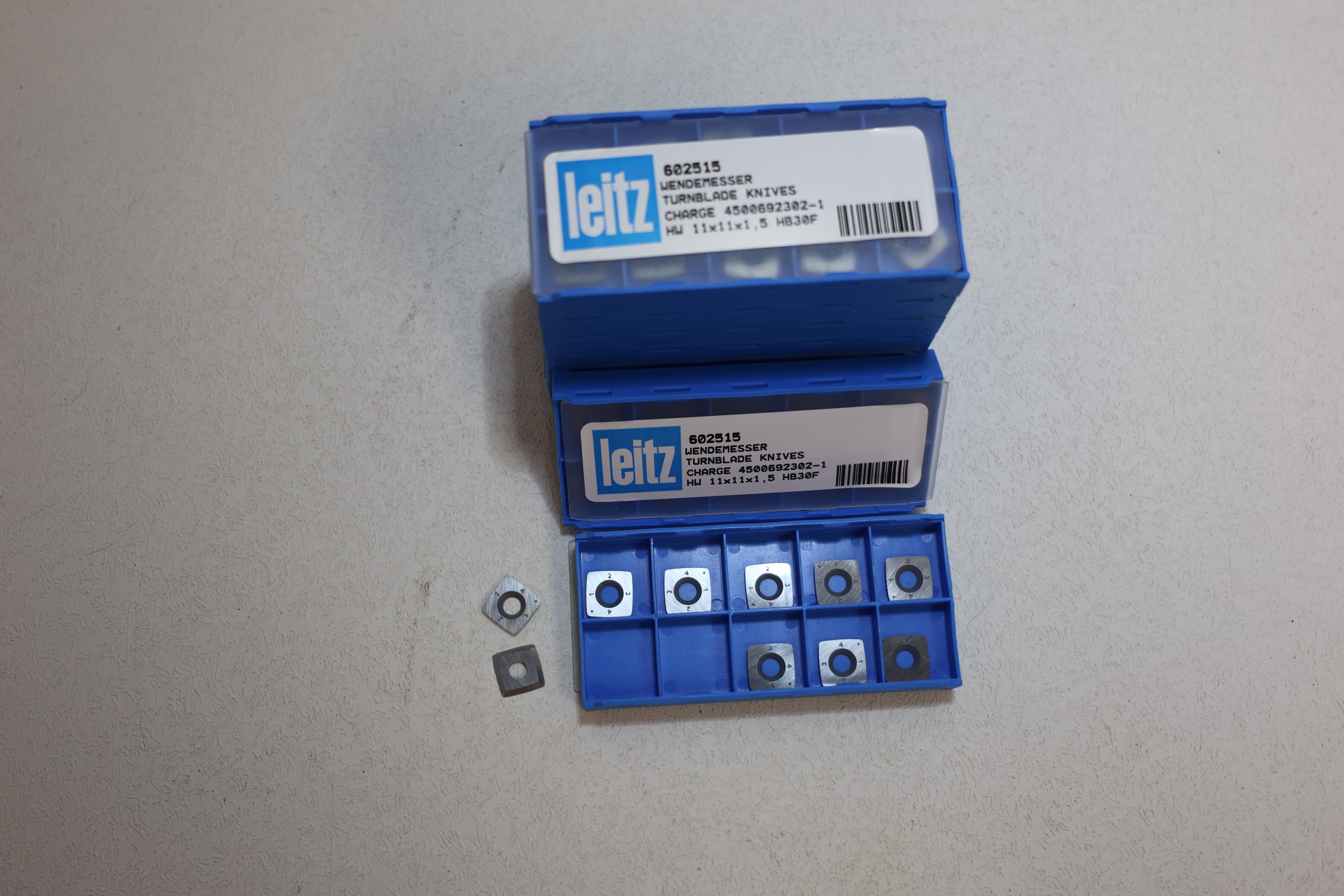 Leitz 602515 Wendemesser Turnblade Knives Carbide Inserts 11x11x1.5 HB30F 